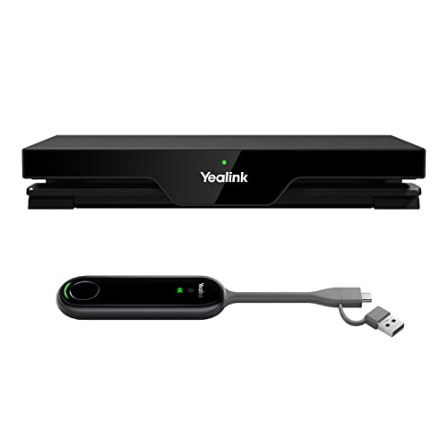 Yealink RoomCast Drahtloser HDMI-Sender und -Empfänger 4K @60Hz, Drahtloses Präsentationssystem mit Vier BILDSCHIRMEN, Plug-and-Play, PoE/DC-Netzteil, Ausgestattet mit WPP30, Keine App erforderlich von Yealink