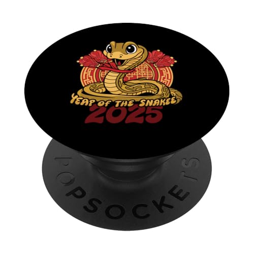 Chinesisches Neujahr 2025 Jahr der Schlange PopSockets Klebender PopGrip von Year Of The Snake 2025 Gift Lunar New Year Snake