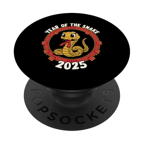 Chinesisches Neujahr 2025 Jahr der Schlange PopSockets Klebender PopGrip von Year Of The Snake 2025 Gift Lunar New Year Snake