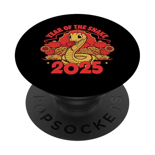 Chinesisches Neujahr 2025 Jahr der Schlange PopSockets Klebender PopGrip von Year Of The Snake 2025 Gift Lunar New Year Snake