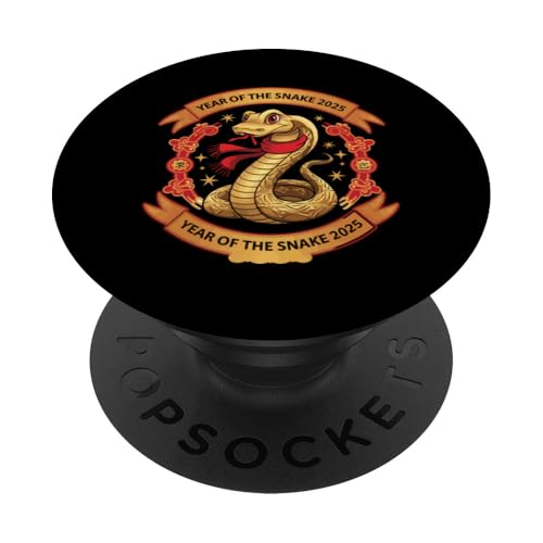 Chinesisches Neujahr 2025 Jahr der Schlange PopSockets Klebender PopGrip von Year Of The Snake 2025 Gift Lunar New Year Snake