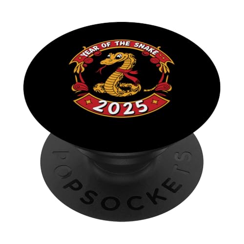 Chinesisches Neujahr 2025 Jahr der Schlange PopSockets Klebender PopGrip von Year Of The Snake 2025 Gift Lunar New Year Snake