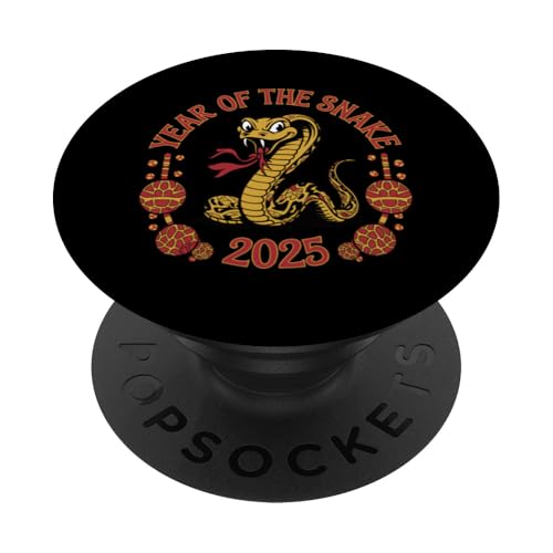 Chinesisches Neujahr 2025 Jahr der Schlange PopSockets Klebender PopGrip von Year Of The Snake 2025 Gift Lunar New Year Snake