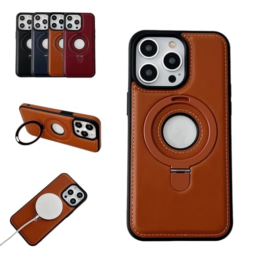 Luxurious Leather Invisible Stand for iPhone Case,Luxurious Invisible Stand for iPhone Case iPhone 15 14 13 12Pro Max (for iPhone 12promax,Brown) von YeeKeniO