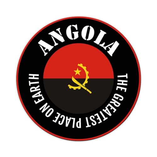 Angola-Etiketten mit englischer Aufschrift "The Greatest Place On Earth", Angola-Flagge, Aufkleber für Laptop, Umschlag, Versiegelung, Glas, Wasserflaschen, Geschenktüten, Dekoration, Hochzeit, von Yelolyio