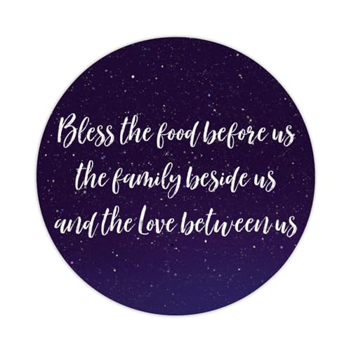 Bless The Food Before Us The Family Beside Us and The Love Between Us Round Label Sticker 3 Inch Stickers for Notebook Stickers Motivational Quote Decal for Suitcase Computer Vinyl Decals Set of 50 von Yelolyio