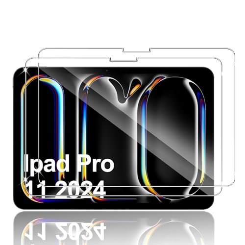 Yenwen Schutzfolie für iPad Pro 11" 2024 für Panzerglas, 9H Härte Displayschutzfolie, Anti- Kratzer Schutzglas Ultra-klar Glas Folie - 2 Stück von Yenwen