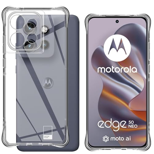 Yenwen Schutzhülle für Motorola Moto Edge 50 Neo Hülle, Case Ultra Transparent TPU Stoßfest, Silikon Cover Shock Absorption passt Kompatibel mit Moto Edge 50 Neo Handyhülle von Yenwen