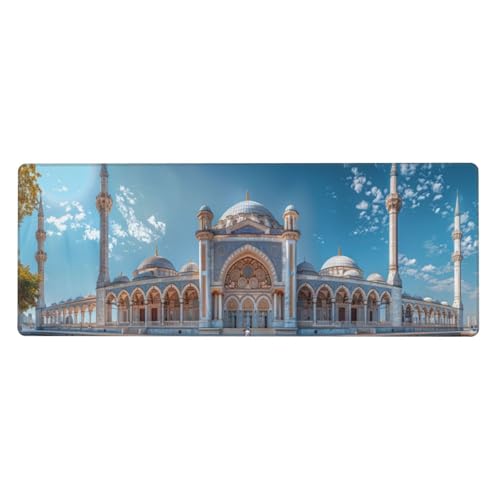 Gaming Mauspad Religion Mauspad XXL 700 x 300 x 3mm XXL Mousepad Architektur Mauspad Gaming Zubehör mit Anti Rutsch Basis Mouse Pad Wasserdicht und Langlebig für Maus und Tastatur, Home Decor von Yeogcohe