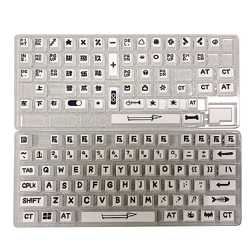 132 Tasten Große Charaktere Tastenkappen Tierparty für mechanische Tastatur, Kirschprofil-Tastenkappe, Farbsublimationstastenkappen, Ent Keycaps CherryProfile Keycap Tierparty für von Yeselino