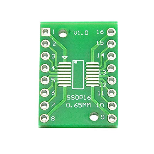 Yessetry 20 Stück Sop16 Ssop16 Tssop16 auf Dip16 0,65/1,27 mm IC-Adapter Leiterplatte von Yessetry