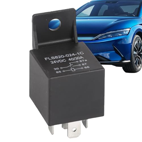 Yhsioaklo Elektrisches Relais für Auto,Auto-Automobil-Relais | 7Vdc 12V/24V Auto-Relais Kfz-Relais - Mehrzweck-4-poliges/5-poliges Autozubehör, wasserdichtes, robustes elektrisches Relais, robust, für von Yhsioaklo