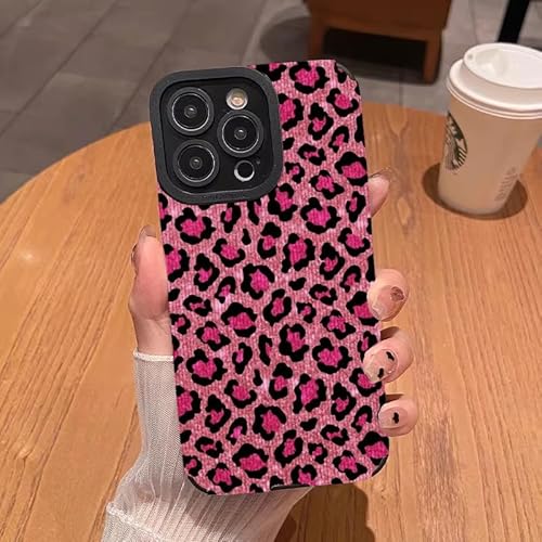 Yhsvie Hülle für iPhone 15 Plus Silikonhülle, Ultradünn Leoparden Handyhülle iPhone 15 Plus Leopard Schutzhülle Weiche Slim Case Stoßfeste Kratzfest TPU Bumper Cover für Frauen Mädchen - Rosa von Yhsvie