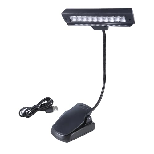 YiNLuax MultiAngle Verstellbare 10-LED Clip On Schreibtischlampe Mit USB Oder AA Batterien Für Arbeit Und Freizeit von YiNLuax