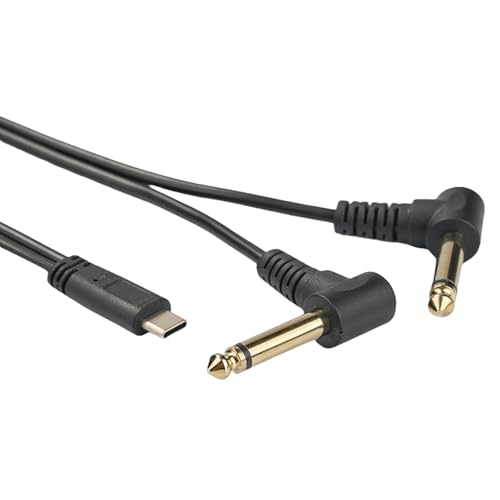 YiNLuax USB C Zu Einzel/Doppel-6 35-mm Kabel Typ C Zu-1/4-Zoll Verbindungsadapterkabel Für Verstärker Und Lautsprecher 1 M von YiNLuax