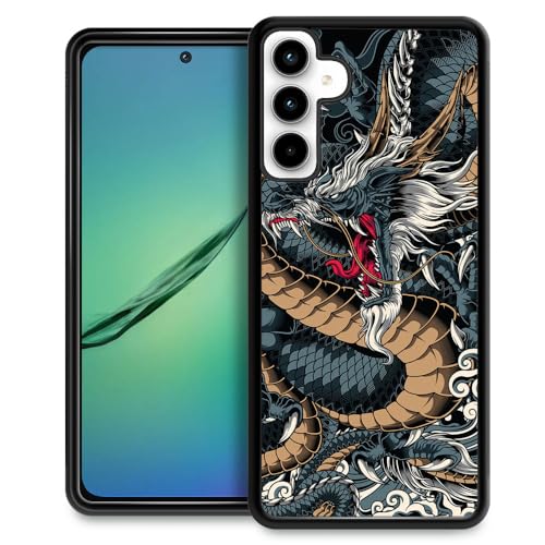 YiXinBB Kompatibel mit Samsung Galaxy A35 (5G) Hülle, Y-Drachen-8-Muster, luxuriöses Design, harte Rückseite aus Polycarbonat, stoßfest, kratzfest, für Samsung Galaxy A35 (5G) von YiXinBB