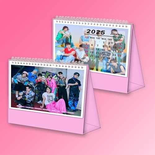 Stray-Kids Kalender 2024–2025, Stray-Kids Geschenk-Foto-Tischkalender für Silvester, Violett von YiYiXiXi