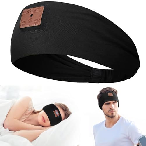 YiYunTE Schlafkopfhörer Stirnband Kabellos Bluetooth Schlaf Augenmaske Kopfhörer Noise Cancelling Snoozeband Schlafkopfhörer Musik Stirnband Kopfhörer Sport Stirnband Schlafkopfhörer Geschenke Männer von YiYunTE