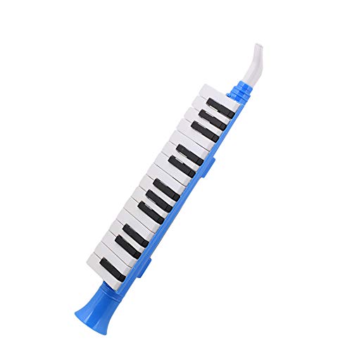 Yibuy Blaues Plastik 27 Tasten Melodica Mundorgel Wind Piano QM27A Schwarz Weiß Keyboard von Yibuy