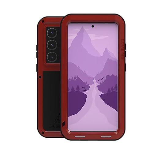 Yidai-Silu Galaxy S25 Ultra Outdoor Hülle 【Militärstandard Harnisch, 2 Meter Stoßfest, IP-54 Zert.】 Handy Cover 360 Rundum Case für Samsung Galaxy S25 Ultra - Rot ohne Displayfolie von Yidai-Silu