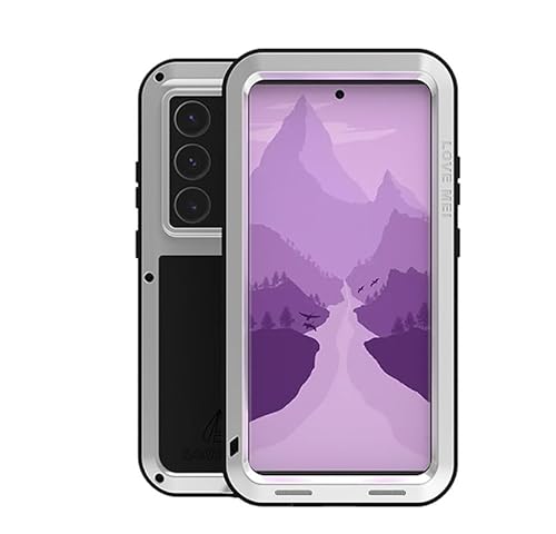 Yidai-Silu Galaxy S25 Ultra Outdoor Hülle 【Militärstandard Harnisch, 2 Meter Stoßfest, IP-54 Zert.】 Handy Cover 360 Rundum Case für Samsung Galaxy S25 Ultra - Silber ohne Displayfolie von Yidai-Silu