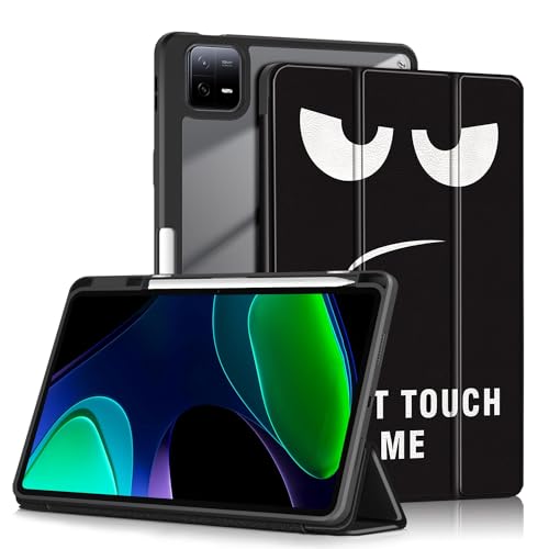 Yiernuo Hülle für Xiaomi Mi Pad 6/Mi Pad 6 Pro 11 Zoll 2023 Tablet, Ultradünn Schutzhülle mit Translucent Rückseite Cover mit Auto Schlaf/Wach Funktion,Don't Touch von Yiernuo