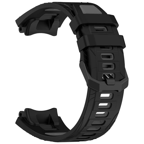 Yikamosi Kompatibel mit Amazfit T-Rex 3 Armband für Frauen und Männer,Dual Color Schnellverschluss Weiches Silikon TPU schluss Ersatzbänder für T-Rex 3 Smartwatch,Schwarz/Grau von Yikamosi