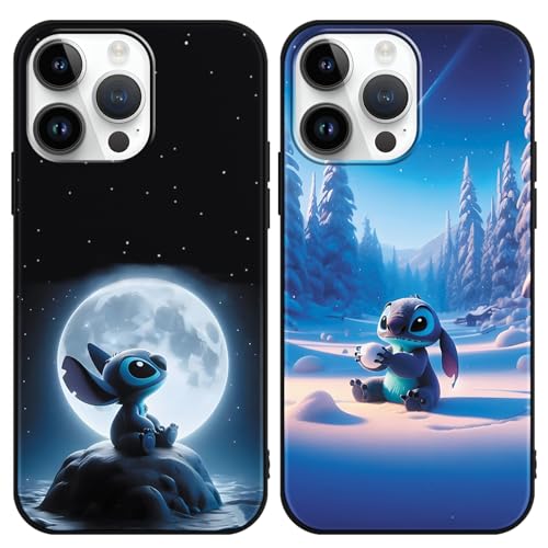 2 Stück HandyHülle für Xiaomi Mi 10T/10T Pro 5G Hülle 6.67", Süßes Cartoon Anime Muster Design Manga Niedlich Case mit Weich Stoßfest TPU Silikon Schutzhülle Kameraschutz Aesthetic Cover, Mond von Yimctoie