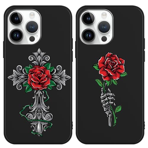 2 Stück Handyhülle für Huawei P smart 2019/Honor 10 Hülle 6.21'', Anime Art Anime Rosenblüte AI künstlerische Ästhetik mit Motiv Designs Case Schutzhülle Stoßfest TPU Weich Ultra Dünn Cover -02 von Yimctoie