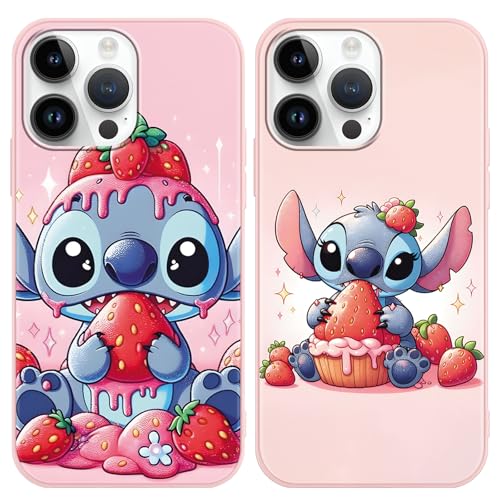 Yimctoie 2 Stück HandyHülle für Samsung Galaxy A02s 4G Hülle 6.5", Süßes Cartoon Anime Muster Design Manga Niedlich Case mit Weich Stoßfest TPU Silikon Schutzhülle Kameraschutz Aesthetic Cover, rosa von Yimctoie