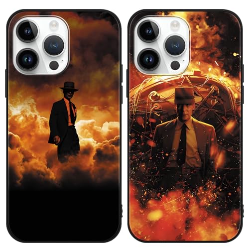 Yimctoie 2 Stück Handyhülle für Samsung Galaxy S22+ 5G 6.6", Cool Mode Oppenheimer Muster Design Case, Cartoon Anime Motiv Weich Stoßfest TPU Silikon Schutzhülle Cover, Fire von Yimctoie