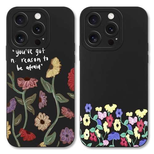 Yimctoie 2 Stück Kawaii Handyhülle für Samsung Galaxy S21 FE 5G 6.4", Schutzhülle mit Niedliche Interessantem Aesthetic Muster Design Weich TPU Silikon Stoßfest Mode Case, Flowers von Yimctoie