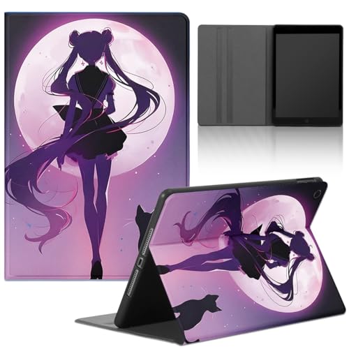 Yimctoie Cute Kawaii Tablet Hülle für iPad Air 10,5" 3,Generation 2019,Cartoon Anime Mädchen Charaktere Muster Design Stoßfest Schutzhülle Multi-Winkel PU Leder mit Standfunktion Case,Comics von Yimctoie