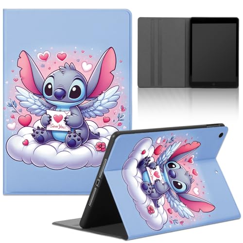 Yimctoie Karikatur Tablet Hülle für Samsung Galaxy Tab A 10,1" 2019 T510/T515,Schutzhülle mit Cute Kawaii Anime Muster Ästhetik Design für Mädchen,PU Leder Flip Stoßfeste Schwarz Tablet Case,Comics von Yimctoie