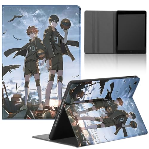 Yimctoie Tablet Hülle für Lenovo Tab M10 HD 10,1" 2nd Gen TB-X306X,Cartoon Anime Volleyball Boy Charaktere Muster Comics Design Stoßfest Schutzhülle Multi-Winkel PU Leder Case,Comics von Yimctoie