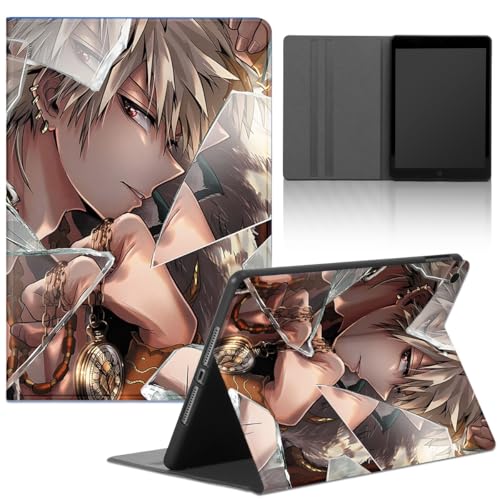 Yimctoie Tablet Hülle für Samsung Galaxy Tab S9 Ultra 14,6" (SM-X910/SM-X916B),Cartoon Anime My Hero Academia Cool Charaktere Muster Comics Design Schutzhülle PU Leder mit Standfunktion Case,Cool von Yimctoie