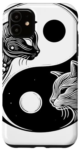 Hülle für iPhone 11 Yin Yang Yoga Zen süße Katzen für Katzenliebhaber von Yin Yang Yoga Zen Cute Cats