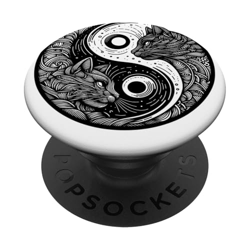 Yin Yang Yoga Zen süße Katzen für Katzenliebhaber PopSockets mit austauschbarem PopGrip von Yin Yang Yoga Zen Cute Cats