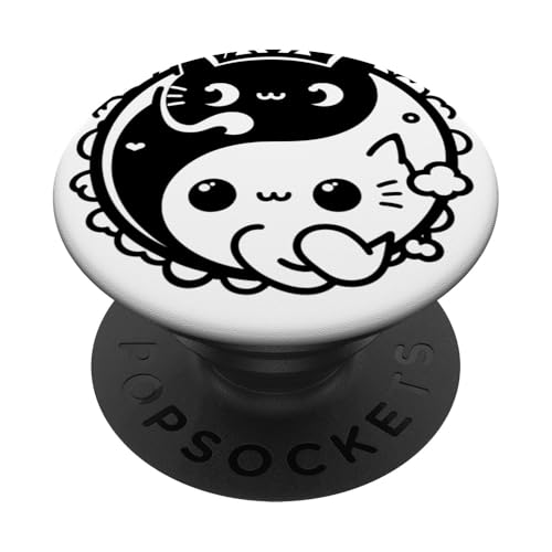 Yin Yang Yoga Zen süße Katzen für Katzenliebhaber PopSockets mit austauschbarem PopGrip von Yin Yang Yoga Zen Cute Cats