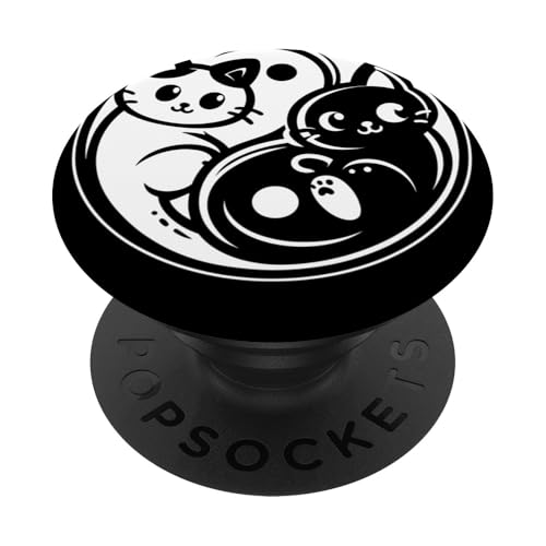 Yin Yang Yoga Zen süße Katzen für Katzenliebhaber PopSockets mit austauschbarem PopGrip von Yin Yang Yoga Zen Cute Cats