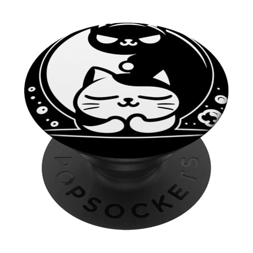 Yin Yang Yoga Zen süße Katzen für Katzenliebhaber PopSockets mit austauschbarem PopGrip von Yin Yang Yoga Zen Cute Cats