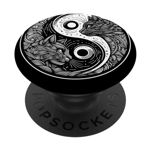 Yin Yang Yoga Zen süße Katzen für Katzenliebhaber PopSockets mit austauschbarem PopGrip von Yin Yang Yoga Zen Cute Cats