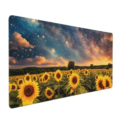 Mauspad XXL 700x300mm,Groß Gaming Mauspad Sternenhimmel Mouse Pad Landschaft Design Vernähte Kanten,Wasserdicht Anti Rutsch Mousepad,Verbessert Präzision/Geschwindigkeit Desk Mat,Gaming Zubehör G4-251 von Yingeen