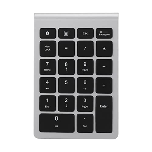 Yinhing 22 Tasten USB-Ziffernblock, Nummernblock für Finanzbuchhaltung, Tastatur, Nummernblock für Laptop, Desktop, PC, Notebook (Silber Schwarz) von Yinhing