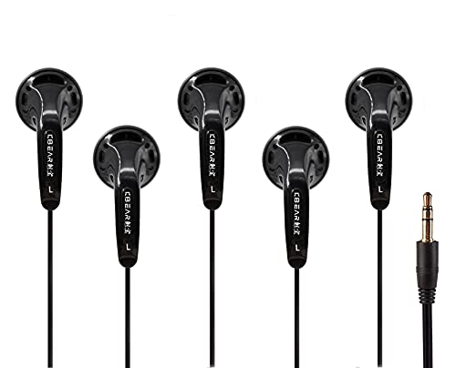 5 Paare YINYOO KBEAR Stellar Ohrhörer HiFi Stereo IEM, Geräuschisolierung 15,4mm Starke magnetische bewegliche Spule für PET Membran Stereo Kopfhörer (helles schwarz, ohne Mikrofon) von Yinyoo