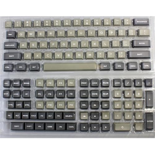 Doppelschuss-Tastenkappen, dickes, zweifarbiges DSA-Profil für 64/84/71/96/980/100/104/108 mechanische Tastatur, kompakte Größe, 130 Stück von Yisawroy