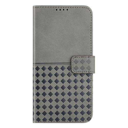 Kompatibel mit Samsung Galaxy A05, PU-Leder, RFID-blockierend, Brieftaschen-Schutzhülle mit Kartenfächern, Standfunktion, magnetisch, Buchklappabdeckung, Hellgrau von Yiscase