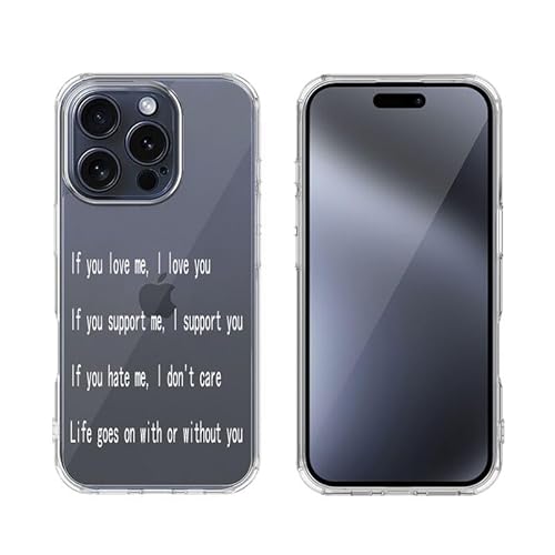 Yiscase Maßgeschneiderte TPU-Hülle für iPhone 15 Pro Max für Damen und Herren, Silikon, dünn, weich, TPU-Stoßfänger, transparent, Trump-Kampagnenwörter, geprägte Hülle, Weiß von Yiscase