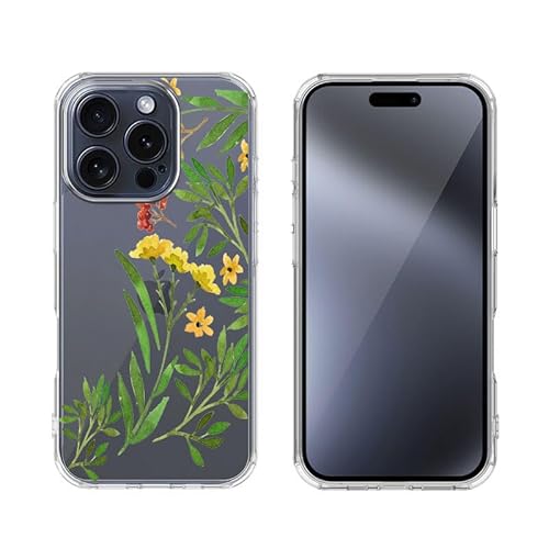 Yiscase TPU-Schutzhülle mit Blumenmuster, entworfen für Samsung Galaxy S24 FE, für Damen und Mädchen, Silikon, dünn, weich, TPU-Stoßfänger, niedliche, klare Blumen-Handyhülle, drei Rosen von Yiscase