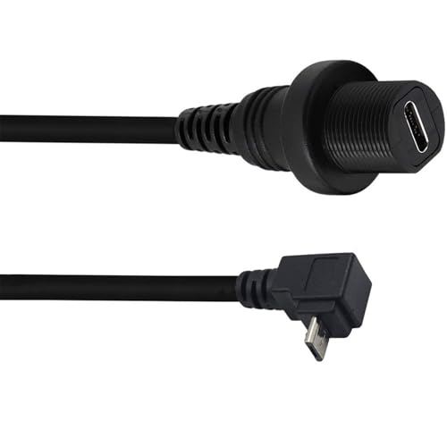 Yjcnelcr Flexibles Kabel zur Panelmontage, USB 3.1 USB C auf 5-poliges Kabel zum Aufladen im Auto und Boot, 30 cm von Yjcnelcr